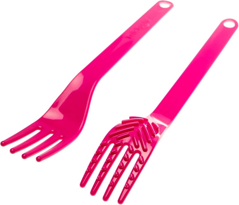 TalkTools ® Magenta Fork™ - Provides oral awareness during feeding | Encourages lip closure | Increases sensory awareness | FDA compliant, Latex, Lead, BPA, and Phthalates free (Smooth) - Image 2